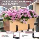 Window Box Brackets, Adjustable Heavy Duty Window Planter Box Brackets, Width Range: 4.412 Inches (1133 Cm), with 75 Lbs Capacity, Black (Wall-Mounted, 4)