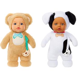 Baby Born Cozy Cuties Soft Baby Doll- Bear & Puppy 1-Pack, Plush Baby Doll for Newborn Babies Ages 0 & Up