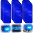 20 Pcs Super Reflection Reflective Stickers, Blue, Safety Reflective Tape for Car, Bike, Mailbox, Helmet, Outdoor, Waterproof, 3.15" X 1.18"