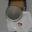 High Pressure Shower Head  AntiClogging Silicone Nozzles  2.5 GPM Removable Restrictor  Easy to Clean Adjustable Replacement  easy to install with Plumbers Tape  6 inch  Brushed Nickel Finish