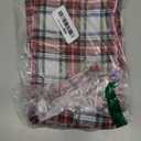 Vintage Christmas Decor Brown Tartan Plaid Pillow Covers 18x18 Set of 2, Cottage Primitive Christmas Decor Farmhouse Throw Pillows 18 x 18, Outdoor Porch Pillows Both for Fall and Winter Holidays