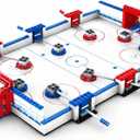 lovlaugh Ice Hockey Building Set with 8 Ice Hockey Player - Tabletop Battle Game - Creative Sports Toy - Standard Brick Compatible Kids STEM Building Kit