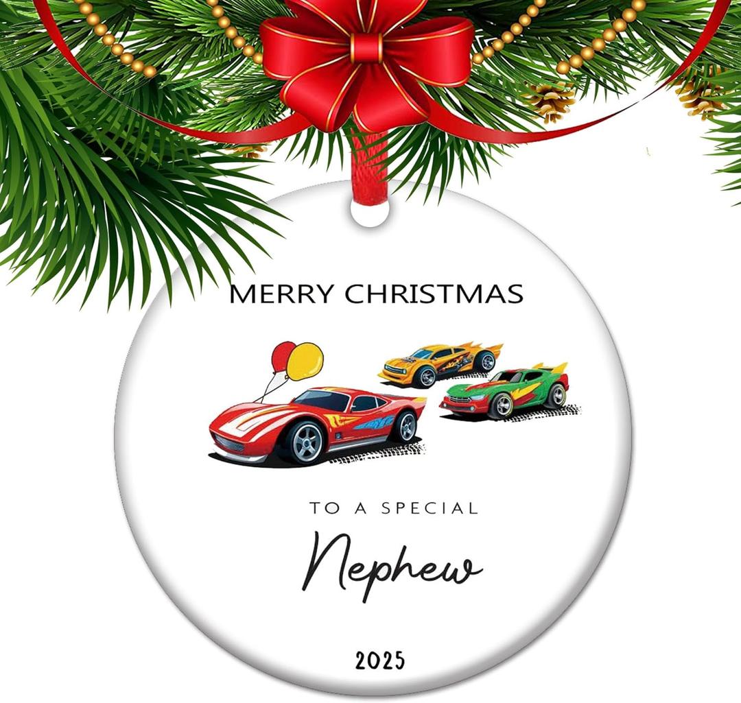 Nephew Christmas Ornament 2025 - Holiday Keepsake - Nephew Gift from Uncle/Auntie (C13)