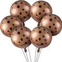 12 Pcs 21 Inch Chocolate Chip Cookie Balloons Foil Party Balloons Bulk Decor for Birthday Party Baby Shower Theme Decorations Supplies