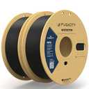 Fugacity PETG Filament 1.75mm, Black 3D Printer Filament 2 Roll 1KG Spool Bundles, Dimensional Accuracy +/- 0.02mm, Enhanced Printing Effect Fits Most FDM 3D Printers