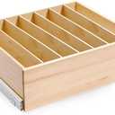 Pull Out Cabinet Organizer with Divider, 25''W21''D7''H Soft Close Wood Drawer for Kitchen Pantry, Finished, Heavy-Duty, Bottom Assembly (Wood Drawer Part Width is 24'')