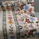 Deerly Boho Floral Rug 6x9 Vintage Colorful Washable Non-Slip Living Room Carpet Soft Low Pile Thin Bedroom Floor Mat Indoor for Dining Room Playroom Nursery Farmhouse, Beige/Green/Multi