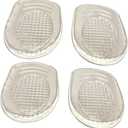 4-Pack Silicone Heel Pads Half Insoles for Men Women Size 35-39 Comfortable Portable Fatigue