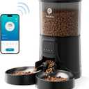 Automatic Cat Feeder for 2 Cats: Cat auto 2.4G WiFi - Timed Smart App Control 1-10 Meals| Automatic Pet Feeder for Cats and Small Dog Indoor- Dual Power& Detachable Clean (Black+Edition)