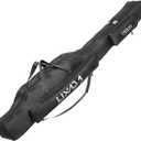 LIXADA Fishing Rod Case, Portable Folding Fishing Rod Case Fishing Pole Reel Storage Bag Fishing Gears Organizer 1150cm (Black)