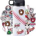 Baseball Gifts for Boys – 18 oz Baseball Water Bottle with 100 PCS Stickers, Stainless Steel Insulated Bottle, Sports Gear & Stuff for Boys