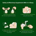 haakaa Supplemental Feeding Tube & Pouch Set, Baby Supplemental Nursing System, SNS Breastfeeding System, Food Grade Silicone, New Upgraded Design with Dual Tube Flow Control