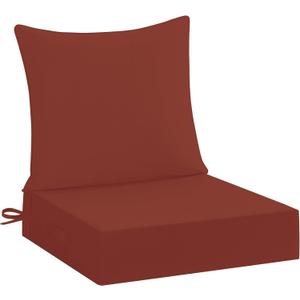 downluxe 24x24 Outdoor Chair Cushions, Waterproof Fade Resistant Patio Furniture Cushions with Handle & Removable Cover, Deep Seat Outdoor Cushions for Sofa, Couch and Patio Chairs, Brick Red