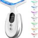 Neck Face Massager, 7-in-1 Portable Facial Massager for Enhanced Face, Neck and Shoulder Care with Vibrating and Warming FunctionWhite