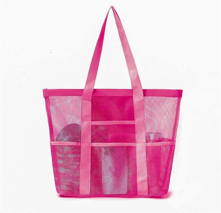 Mesh Beach Bag - Large Tote Bag for Family 