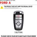 Carbon Fiber Key Fob Cover,Key Cover,Keychain Compatible with Ford F150 F250 F350 F450 F550 Explorer Fusion Escape Edge Expedition