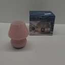 Battery Operated Mushroom Lamp-Cute Small Pink Aesthetic Table Lamp with Timer,Cordless Bedside Lamp for Girl Gifts,Glass Decorative Lamp for Bedroom/Entryway/Shelf/Desk Decor/Dorm/Office