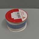 GORGECRAFT 12 Yards Blue White Stripe Ribbon Wired Ribbon 2-1/2 inch Blue Burlap Ribbon Ivory Stripe Edge Blue Wired Christmas Ribbon for Wreath Garland Bow Making DIY Crafting Rustic Party Decor
