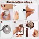 Vintage Bronze Toilet Paper Holder Wall Mount, Antique Brass Toilet Roll Wire Basket, Bathroom Roll Tissue Storage, Dispenser Tissue Paper Roll Holder for Bathroom Storage, Bronze