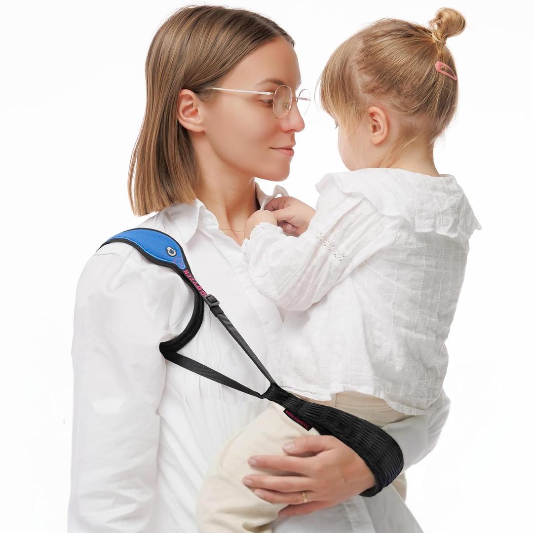 Easy Handle Pocket-Size Carrying Aid Sling for Parents Holding Infant (6+ Months) & Toddler Ergonomic Shoulder & Arm Support, Unique Design, Travel-Friendly