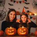 3 x Witch Hat Headband for Women, Halloween Headbands for Kids, Cute Orange Spiderweb Witch Costume Accessories, Small Hat Headpiece for Girls Trick or Treat