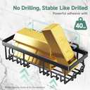 Veken Shower Caddy 6-Pack, Advanced Rustproof Design, No Drilling Adhesive Shelves, Rack with Soap Holder, Large Capacity Bathroom Organizers and Storage, Wall-Mounted Kitchen & Home Decor