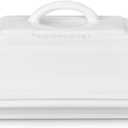 Le Creuset Stoneware European Butter Dish, White