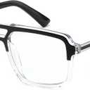 FEISEDY Retro Aviator Blue Light Glasses for Men Women Square Frame Computer Reading/TV/Phones Glasses B0209