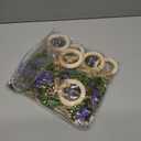 Flower Napkin Rings Set of 12 Wooden Purple Lavender Flowers Handmade Napkin Holders for Wedding Mother's Day Birthday Dinner Luncheons Picnics Banquet