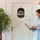 Yjeslw Vintage Christmas Pine Cone Octagon Wall Art Decor, Rustic Christmas Framed Canvas Prints, Holiday Winter Xmas Botanical Wall Hanging Decorations for Home Living Room Decor, 10.2x7 Inches (strobile)