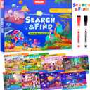 Search and Find Activity Books for Kids Ages 3-5, Travel Games Toys for Car Airplane, Road Trip Activities for Kids Games 4-8, Preschool Learning Activities,Educational Seek, Christmas Birthday Gifts