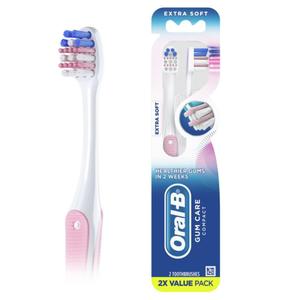 Oral-B Gum Care Sensitive Toothbrushes, Extra Soft, 2 Count (Pink)