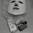 LED Face Mask Light Therapy, Red Light Therapy Mask with 7 Colors, 850nm Infrared & Red Light Therapy for Face, Portable Anti-Aging Skin Rejuvenation Tool with Timer for Home Use (White)