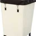 FLYBOX Laundry Hamper with Wheels, 160L Clothes Large Laundry Basket with Steel Frame and Removable Canvas Laundry Bag, Dirty Cloth Hamper for Home, Closet, Dorm, Bathroom, Laundry Room, Beige