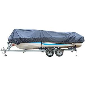 LABLT 14-16FT Heavy Duty Cover Gray Replacement for V-Hull Tri-Hull Runabout Ski Pro-Style Bass