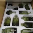 Glass Bud Vase Set of 24, Small Green Flower Vases for Centerpieces in Bulk, Mini Vintage Vase for Wedding Decor, and Home Table Dcor