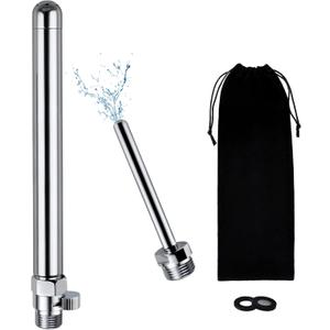 Shower Enema Kit, Shower Douche Nozzle Cleansing System with Water Control Valve for Men and Women Portable Cleaning (Polished Chrome)
