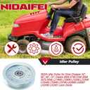 30224 Pulley Replaces Dixie Chopper 78-009, 280-850 Idler Pulley for Classic 2550 2750 2760 3360 3372 3560, LT1800 LT2000 LT2200 LT2300 LT2400 LT2500 LT2700 LX2000 LX2001 LX2400 Lawn Decks