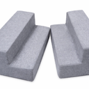 2 Pcs Best Pet Supplies Dog Stairs & Steps - Foam Steps for Small Dogs & Cats, Non-Slip Indoor Balanced Pet Step Support, Dog Ramp, No Assembly, Size 24x16x6&12" 