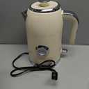 SUSTEAS Electric Kettle - 57oz Hot Tea Kettle Water Boiler with Thermometer, 1500W Fast Heating Stainless Steel Tea Pot, Cordless with LED Indicator, Auto Shut-Off & Boil Dry Protection, Beige