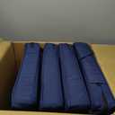 IPYNBAP Outdoor Chair Cushions Set of 4 -Waterproof Outdoor Seat Cushions for Patio Furniture, Patio Chair Cushion with Handle and Ties, Square Out Door Chair Pads,19" x 19" x 3", Navy Blue