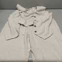 Women's 2 Piece Outfits Linen Vest Waistcoat Dressy Casual Sets Wide Leg Pants Suits, Size L