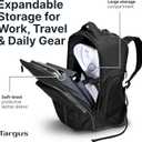Targus 16 Inch Compact Rolling Backpack, Black - Wheeled Travel Bag Fits Laptops Up to 16