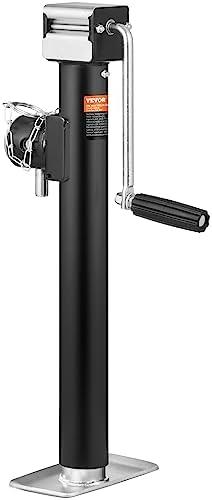 VEVOR 5000 lbs Weld-On Pipe-Mount Swivel Trailer Jack, 14'' Lift for RV Trailer, Horse Utility Yacht (TJP-5002S-B)