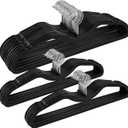 Plastic Hangers 40 Pack Ultra-Thin Space-Saving ABS 360 Swivel Hook Ideal for Closet Organization Fits Coats Shirts Dresses & More (40, Black)