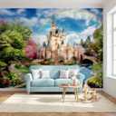 Bormia White Floral Peel and Stick Wallpaper Wall Murals