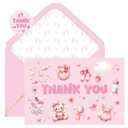 2 x ceiba tree Baby Shower Thank You Cards with Envelopes & Stickers for Girl Baby Shower Party Appreciation Pink 24 Packs 4x6 Inch Blank inside