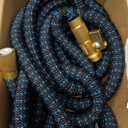 Flexi Hose Expandable Garden Hose with 8 Function Nozzle, 50FT - Lightweight Retractable Garden Hose, Water Hose - No-Kink Flexibility, 3/4 Inch Solid Brass Fittings and Double Latex Core