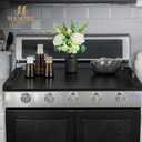 Hanobe Stove Noodle Board Cover: Black Gas Electric Cover Top Stovetop Wood for Home Kitchen Oven Large, 30"L x 22"W