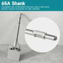 65A Shank 6 Inch Wide Floor Scraper Chisel Bit - 24" Long Alloy Steel Jack Hammer Drill Bit Blade Scraper, Spring-loaded Bolt Reinforcement, Removal Tools for Tile Thinset Hardwood Adhesive